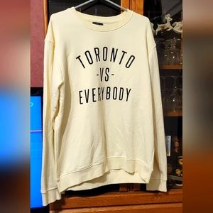 Cream Toronto vs Everybody Unisex Sweater Size Large